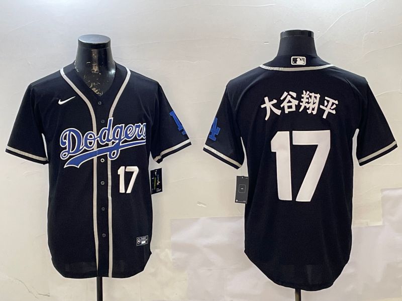 Men Los Angeles Dodgers 17 Ohtani Black Fashion Game 2025 Nike MLB Jersey style 3017